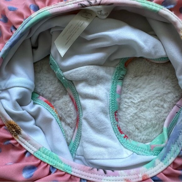 Matilda Jane | Aqua & Pink Floral Cannonball & Seashells Bikini Set | Size 4 - Picture 9 of 12